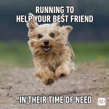 Running to help a friend in need