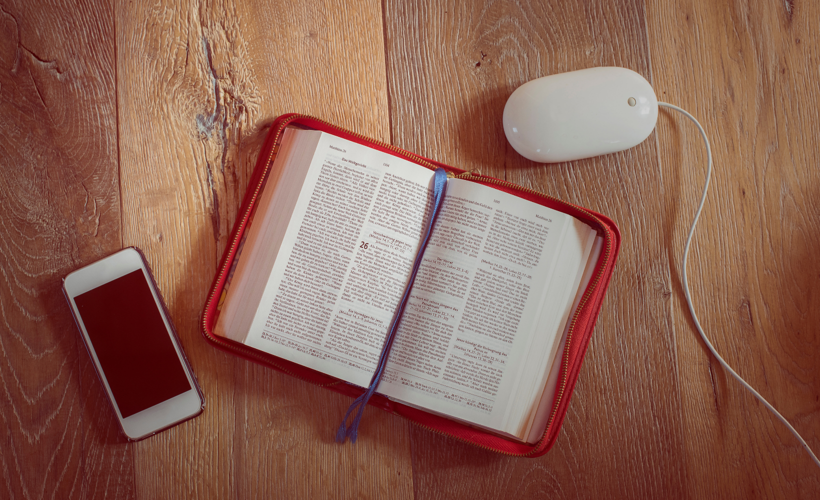 Bible and a phone